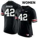 Women's Ohio State Buckeyes #42 Bradley Robinson Black Nike NCAA College Football Jersey Winter XNH4644EL